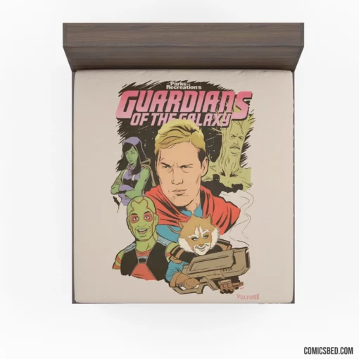 Guardians Of The Galaxy Cosmic Team Comic Fitted Sheet 1