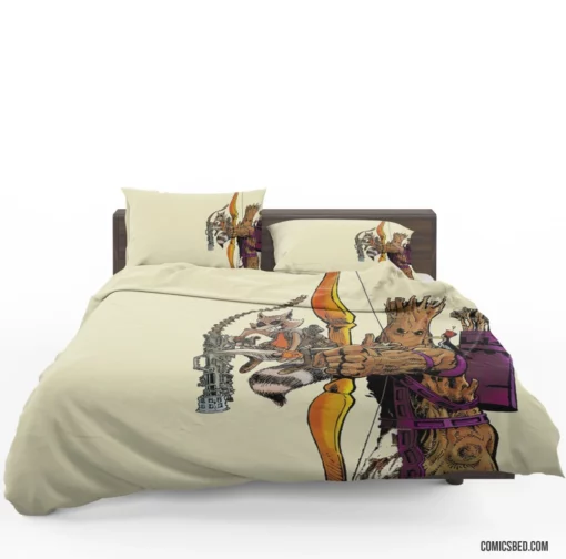 Guardians Of The Galaxy Groot Rocket Raccoon Comic Bedding Set