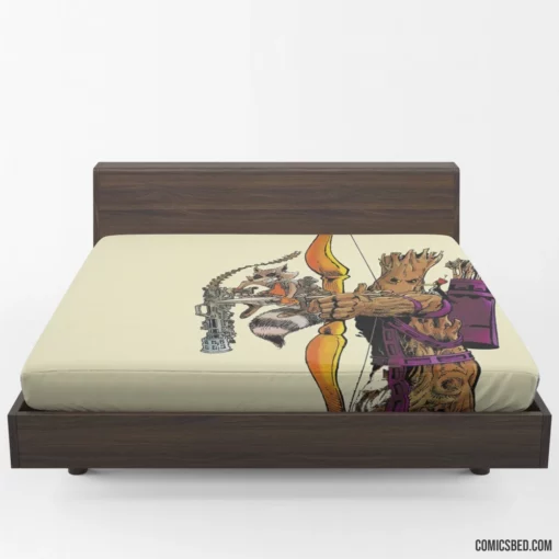 Guardians Of The Galaxy Groot Rocket Raccoon Comic Fitted Sheet