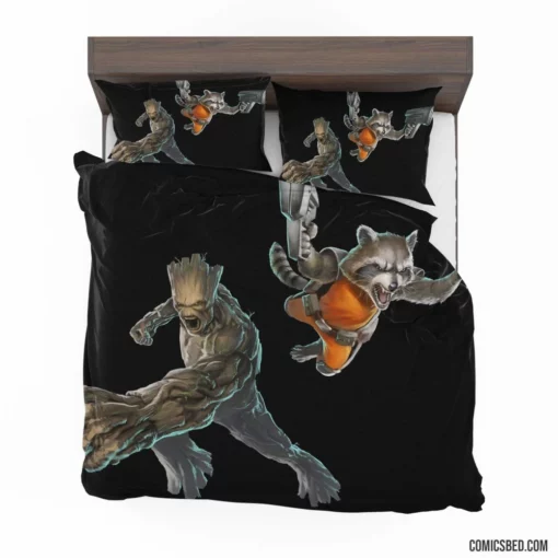 Guardians Of The Galaxy Marvel Team Comic Bedding Set 1