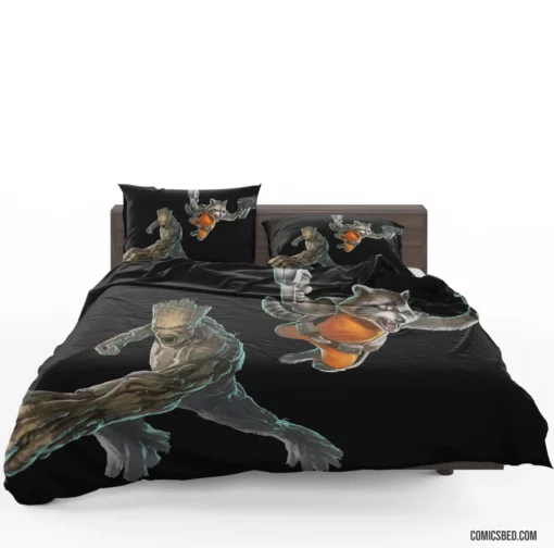 Guardians Of The Galaxy Marvel Team Comic Bedding Set