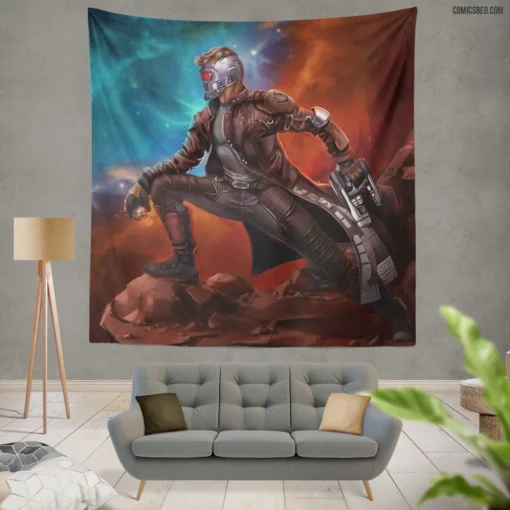 Guardians of the Galaxy Star Lord Legacy Comic Wall Tapestry