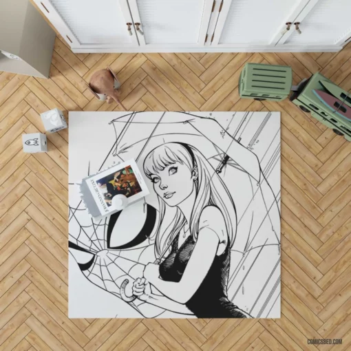 Gwen Stacy Amazing Heroine Comic Rug