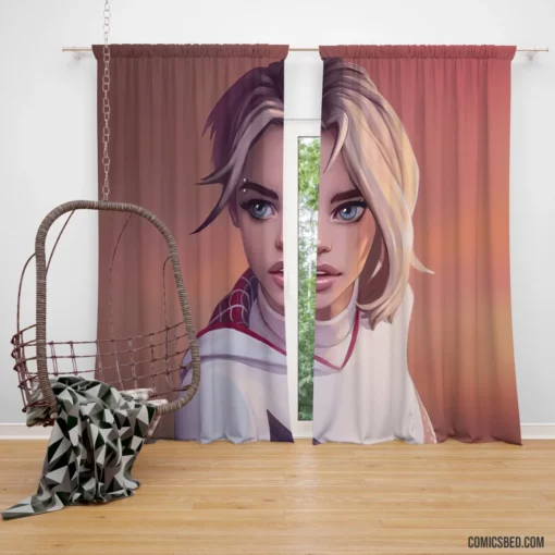 Gwen Stacy Blonde Marvel Muse Comic Curtain