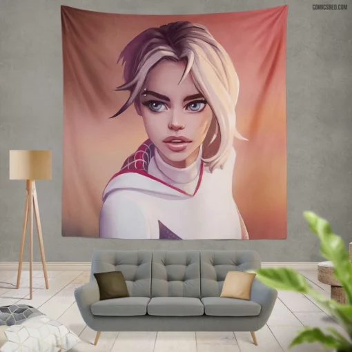 Gwen Stacy Blonde Marvel Muse Comic Wall Tapestry