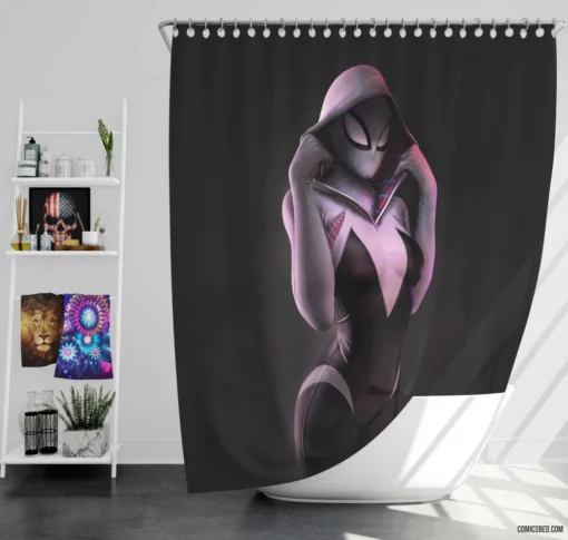 Gwen Stacy Chronicles Marvel Legacy Heroine Comic Shower Curtain