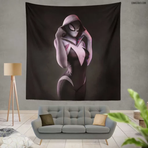 Gwen Stacy Chronicles Marvel Legacy Heroine Comic Wall Tapestry