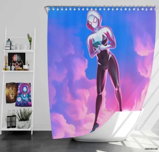 Gwen Stacy Chronicles Spider-Gwen Tale Comic Shower Curtain