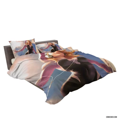 Gwen Stacy Girl with Headphones Marvel Icon Comic Bedding Set 2