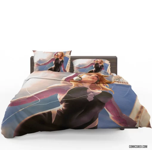 Gwen Stacy Girl with Headphones Marvel Icon Comic Bedding Set