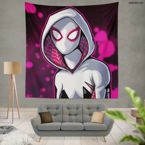 Gwen Stacy Hood Marvel Icon Comic Wall Tapestry