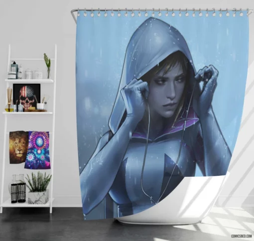 Gwen Stacy Hood Spider-Gwen Tale Comic Shower Curtain