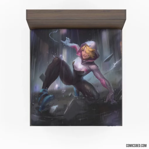 Gwen Stacy Marvel Iconic Character Comic Fitted Sheet 1