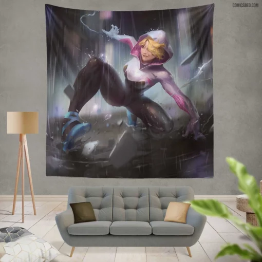 Gwen Stacy Marvel Iconic Character Comic Wall Tapestry