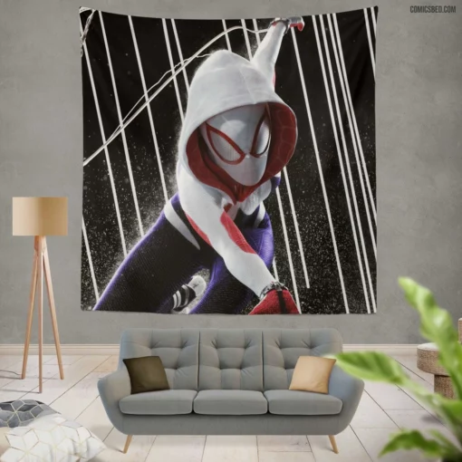 Gwen Stacy Marvel Iconic Heroine Comic Wall Tapestry