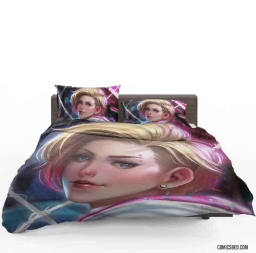 Gwen Stacy Marvel Webbed Icon Comic Bedding Set