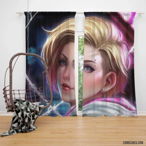 Gwen Stacy Marvel Webbed Icon Comic Curtain