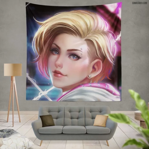 Gwen Stacy Marvel Webbed Icon Comic Wall Tapestry