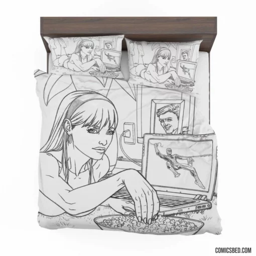 Gwen Stacy Spider-Man Love Comic Bedding Set 1