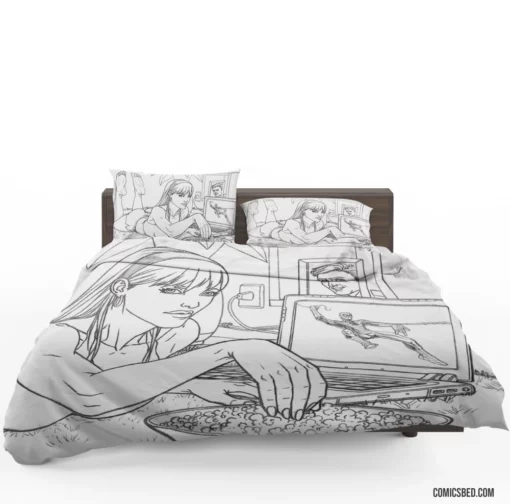 Gwen Stacy Spider-Man Love Comic Bedding Set