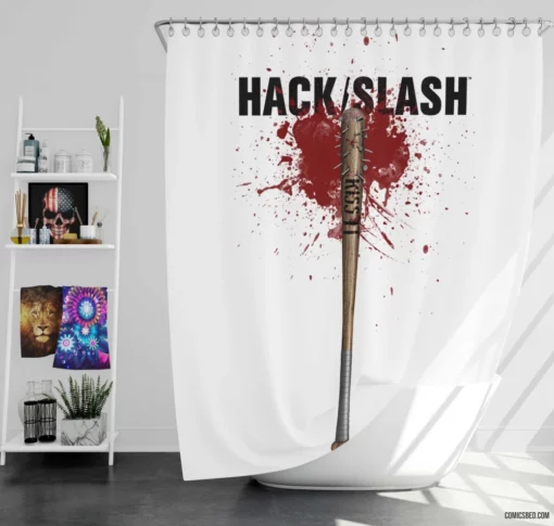 Hack/Slash Slasher Hunters Comic Shower Curtain