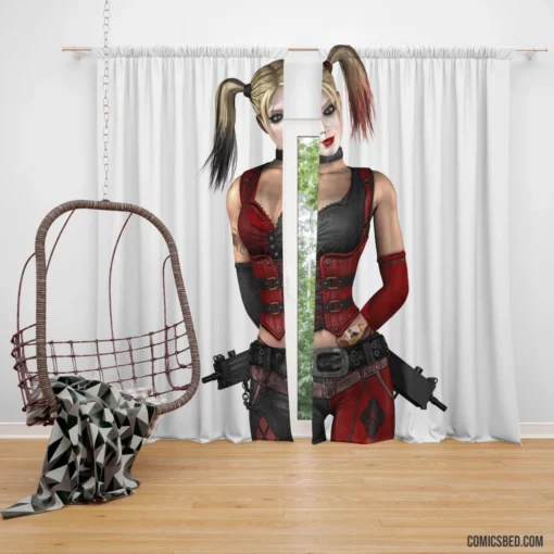 Harley Quinn Anarchy Queen Comic Curtain