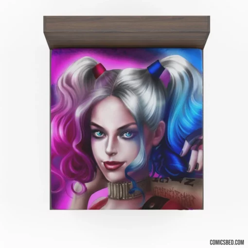 Harley Quinn Baseball Bat DC Jester Comic Fitted Sheet 1