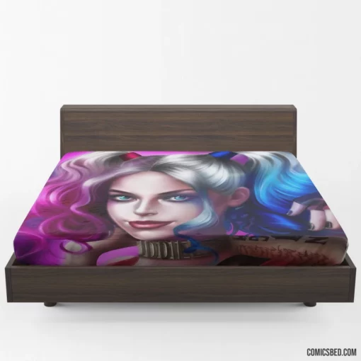 Harley Quinn Baseball Bat DC Jester Comic Fitted Sheet