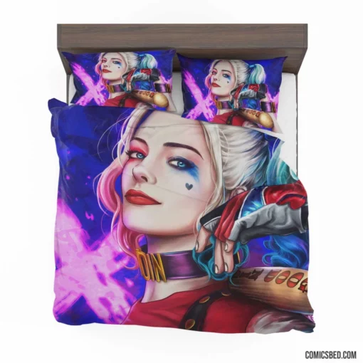 Harley Quinn Baseball Bat DC Joker Comic Bedding Set 1