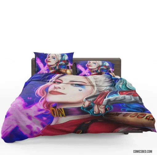 Harley Quinn Baseball Bat DC Joker Comic Bedding Set