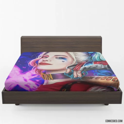 Harley Quinn Baseball Bat DC Joker Comic Fitted Sheet