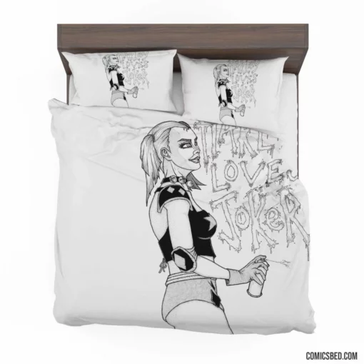 Harley Quinn Batman Enigma Comic Bedding Set 1