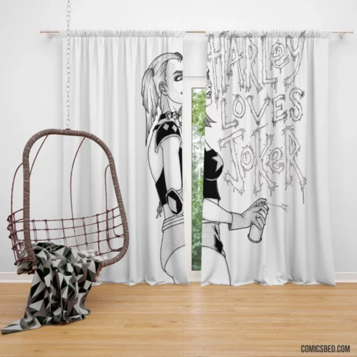 Harley Quinn Batman Enigma Comic Curtain