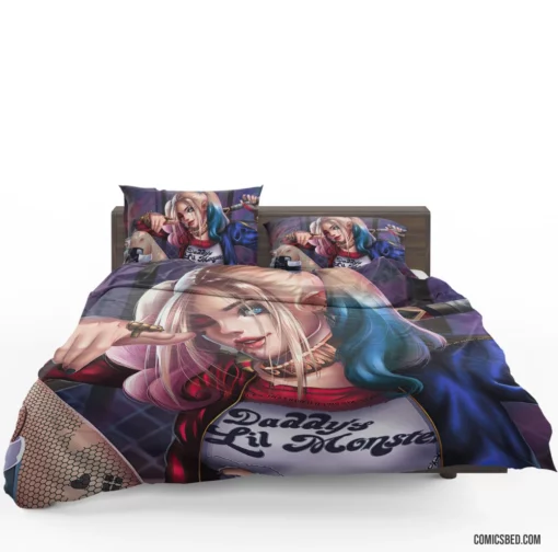 Harley Quinn Blonde DC Jokerette Comic Bedding Set