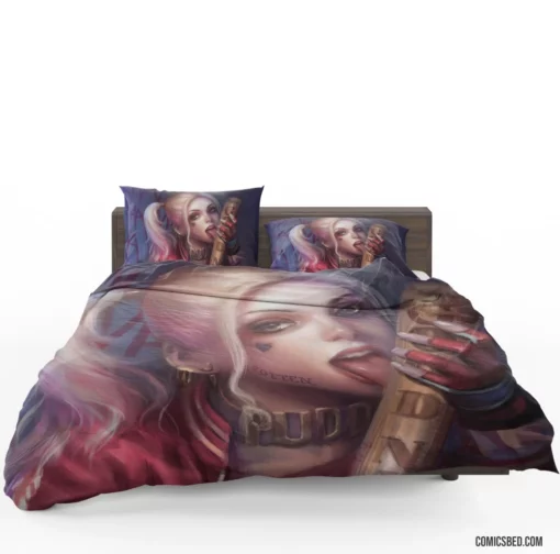 Harley Quinn Blonde DC Misfit Comic Bedding Set