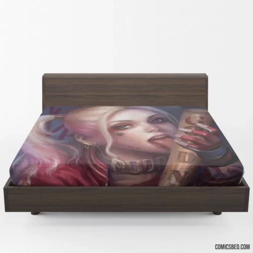 Harley Quinn Blonde DC Misfit Comic Fitted Sheet