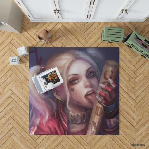 Harley Quinn Blonde DC Misfit Comic Rug