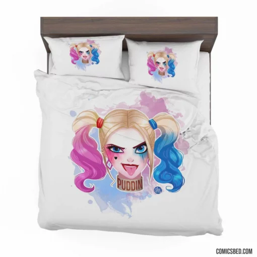 Harley Quinn Blonde DC Temptress Comic Bedding Set 1