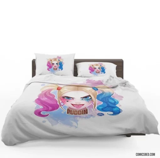 Harley Quinn Blonde DC Temptress Comic Bedding Set