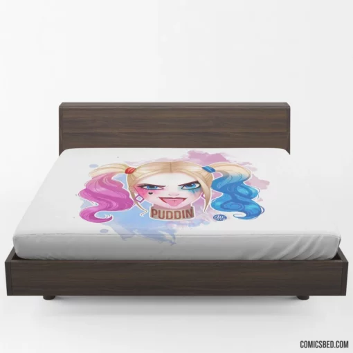 Harley Quinn Blonde DC Temptress Comic Fitted Sheet