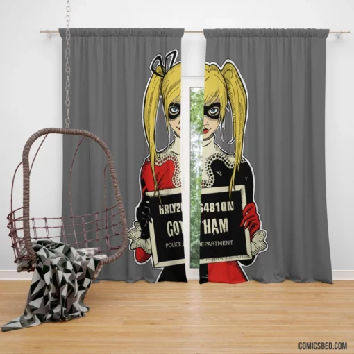 Harley Quinn Chaos Queen Comic Curtain