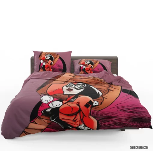 Harley Quinn Chaos and Laughter Comic Bedding Set