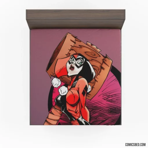 Harley Quinn Chaos and Laughter Comic Fitted Sheet 1