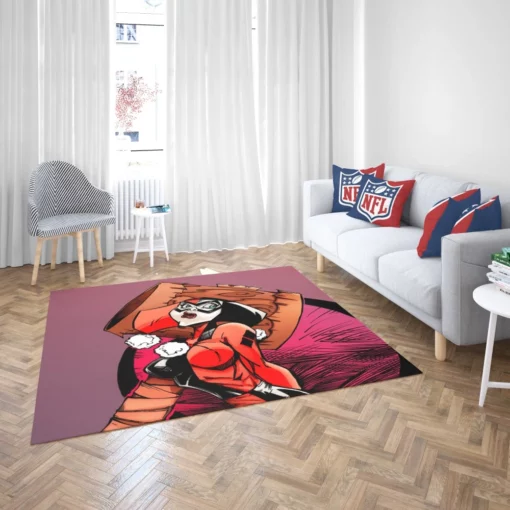 Harley Quinn Chaos and Laughter Comic Rug 2