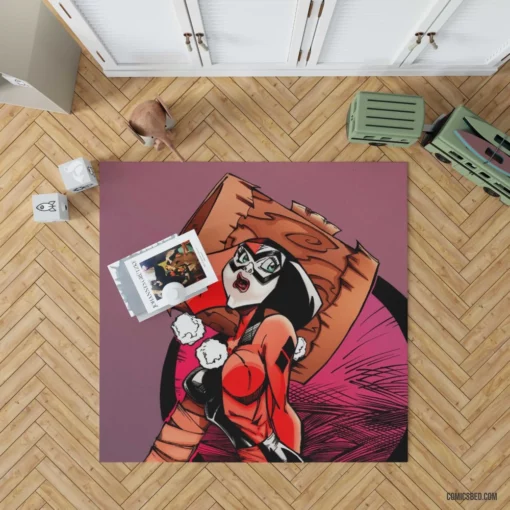 Harley Quinn Chaos and Laughter Comic Rug