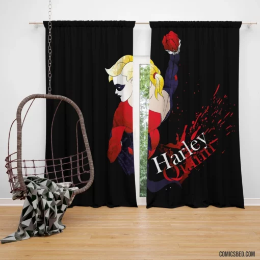 Harley Quinn Chaotic Capers Comic Curtain