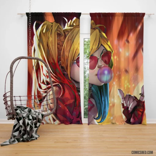 Harley Quinn Chronicles DC Playful Rebel Comic Curtain