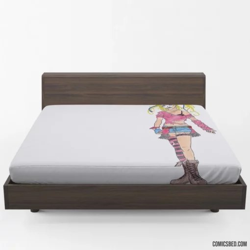 Harley Quinn Clown Chaos Comic Fitted Sheet