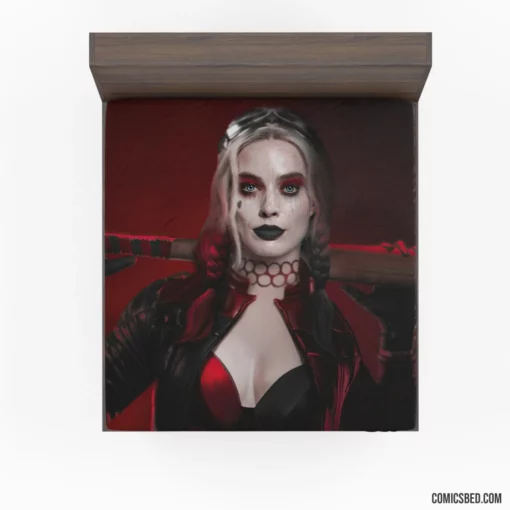 Harley Quinn DC Baseball Bat Babe Comic Fitted Sheet 1