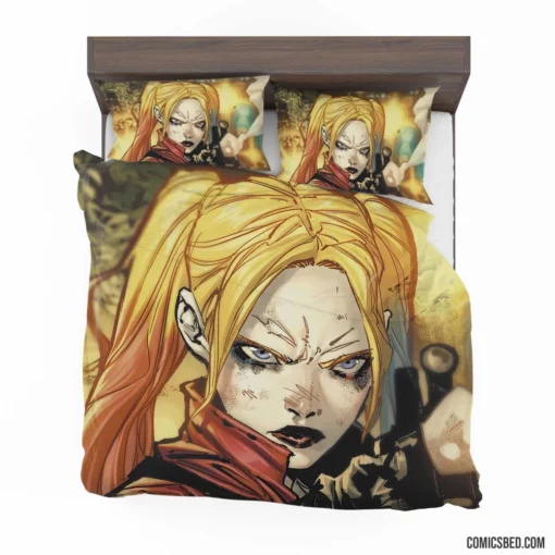 Harley Quinn DC Blonde Mischief Comic Bedding Set 1